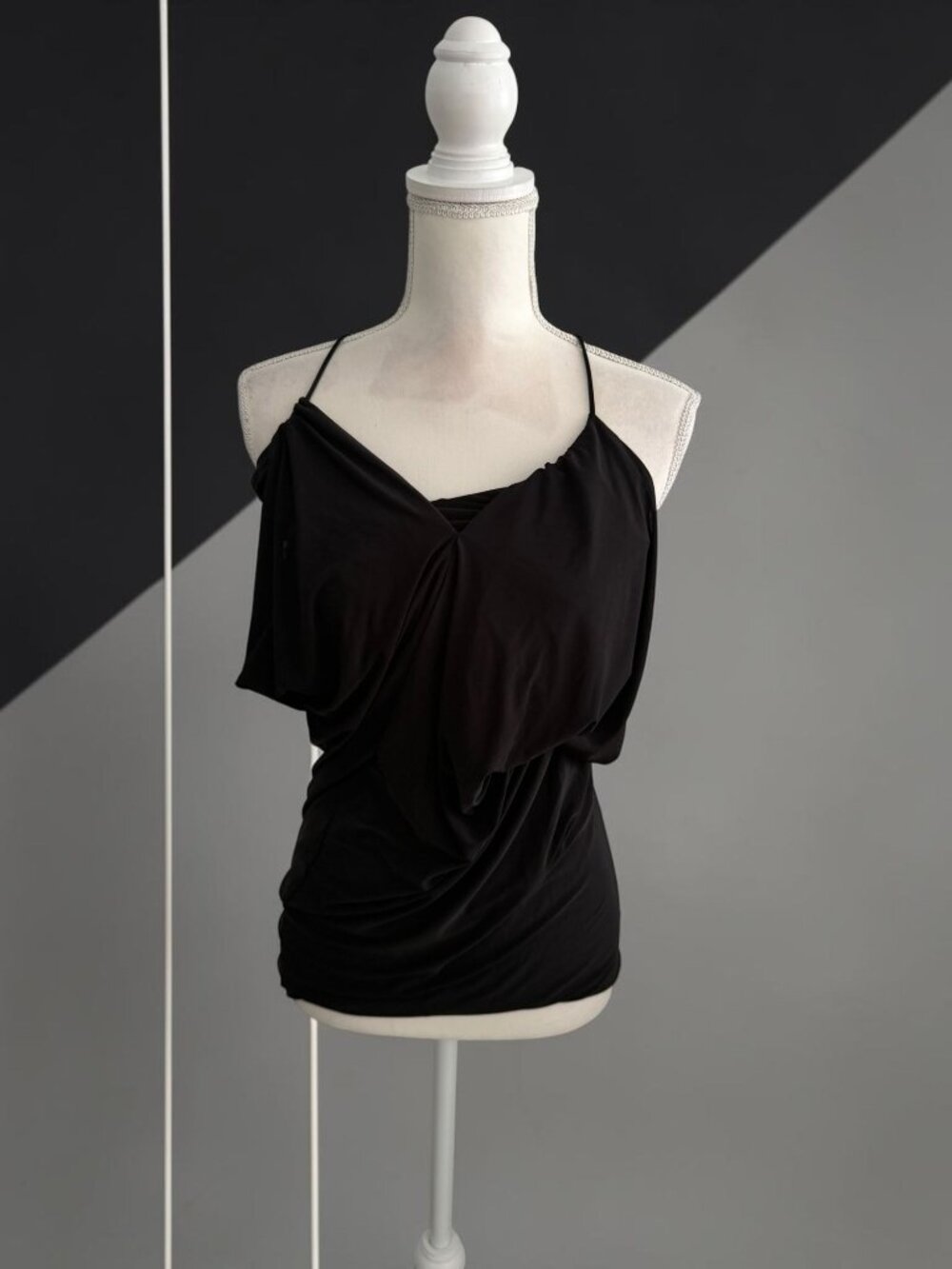 MISA Black Strappy Dress Tank Top Size XS